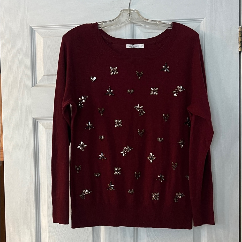 Reitmans Deep Red Knit Top